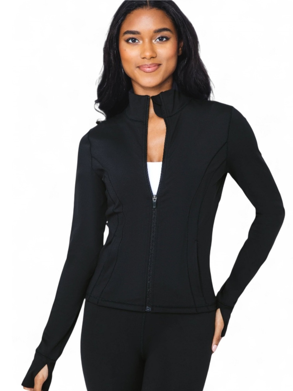 90 Degree by Reflex Carbon Interlink Slim Fit Jacket XL Full Zip JW88117 Pilates